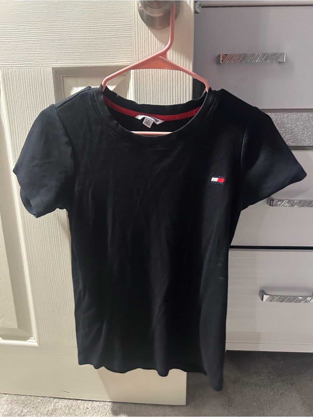 Tommy Hilfiger Black Short Sleeve Logo Tee